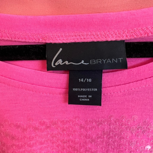 Lane Bryant Pink Sequin Blouse - Picture 6 of 6